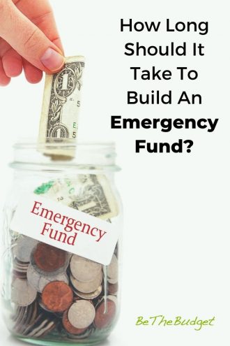 How long does it take to build an emergency fund? | Be The Budget